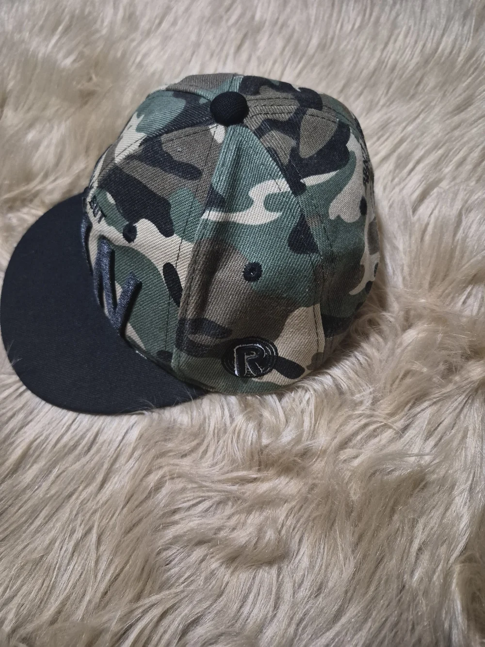 Camouflage Flat Brim Snapback Hat